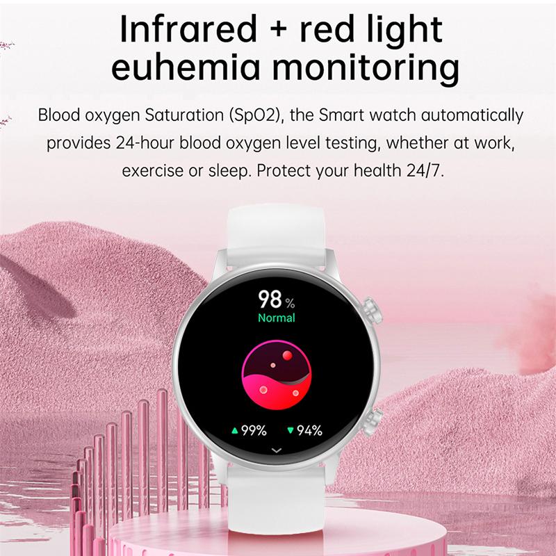 Reloj Inteligente Amoled Mujer Llamada Bleutooth Smartwatch Asistente de Voz Healthtracker Relojes Deportivos Reloj Impermeable Damas