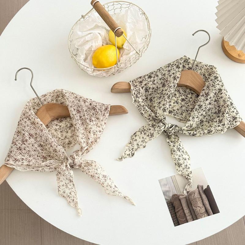 Silk scarf new atmosphere floral headscarf multi-functional decorative scarf small scarf waist rhombus silk scarf