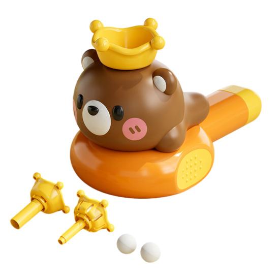 

Подвесная игрушка-шарик для развития оральной моторики Интерактивный дизайн кита и медведя Игрушка-труба с двойным режимом гудка и плавающим шариком Обучение для малышей Bear