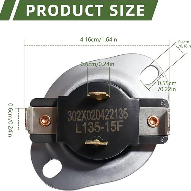 134048800 Dryer Thermostat Suitable for Multiple Models Easy Installation Replacement Part for Efficient Operation