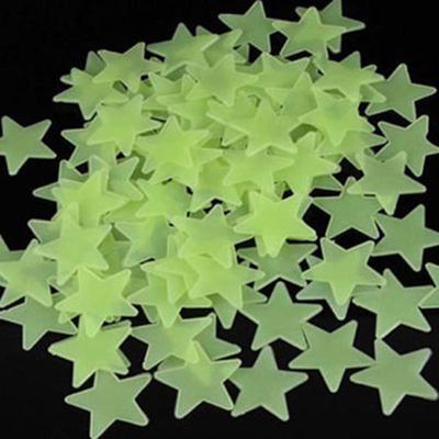 100 X Pegatinas Adhesivas de Estrellas que Brillan en la Oscuridad para Pared de Casa, Techo, Habitación de Bebé, Niños