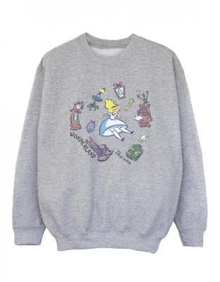 Girls Alice In Wonderland Falling Sweatshirt