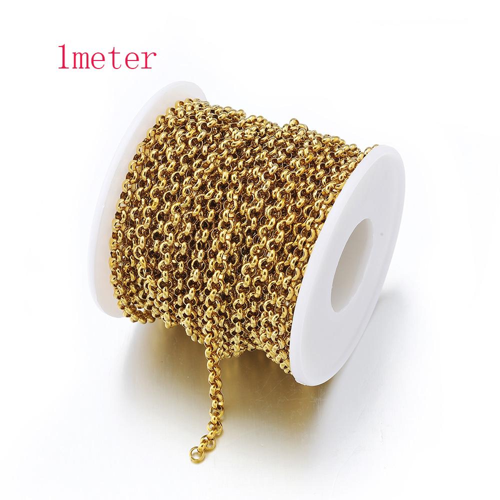 1M/2M Stainless Steel Keel Chains Thick Link Chain for Necklace Bracelet DIY Jewelry Making Handmade Accessories Wholesale