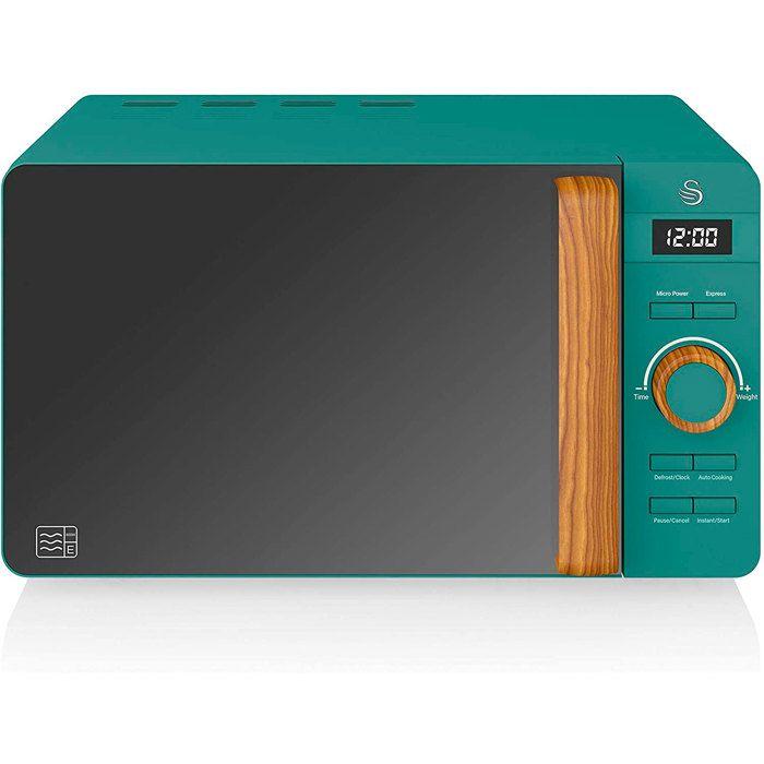 Micro-ondes Digital 20L Design Moderne Nordic SWAN SM22036GRENEUN 800W Vert 52534