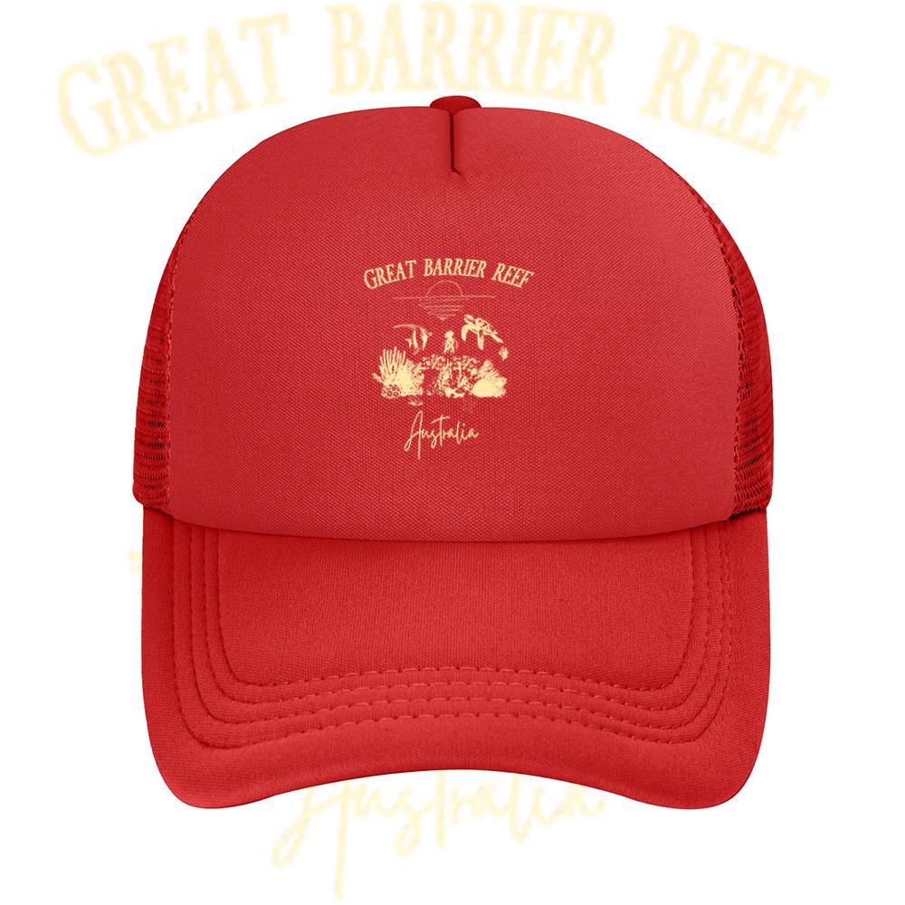 Sea turtle coral reef fish sunset Australia Baseball Cap Anime Graphic Hats Adult Unisex Women Sports Outdoor