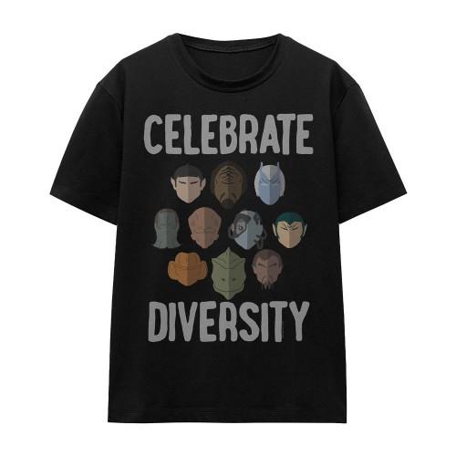 Star Trek Unisex Adult The Celebrate Diversity T-Shirt