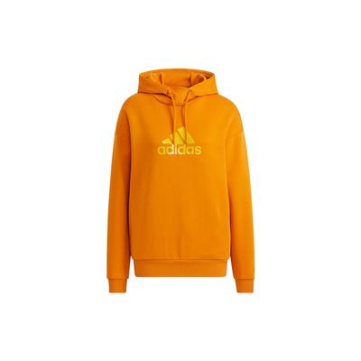 Logo Print Sports Hoodie Women Tops Orange HB7361