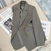 Frühling und Herbst Koreanische Mode Britischer Stil Einfarbiger Blazer Damenbekleidung Französische Textur Mode Kleiner Anzugmantel Damen