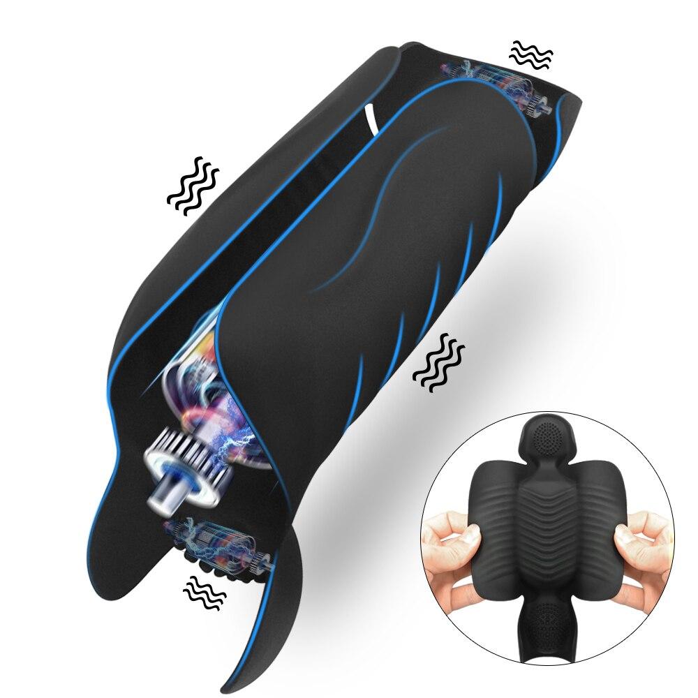 Automatischer männlicher Masturbator, verstellbar, 10 Modi, Masturbationstasse, Erwachsene, Ausdauertraining, elektrische Taschenmuschi, Sexspielzeug für Männer