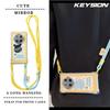 KEYSION Crossbody Strap Phone Case for HONOR X9c 5G Cute Cartoon Long Lanyard Mirror Shockproof Cover for Huawei Magic 7 Lite 5G