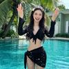 1011 New Bikini Split Four-piece Swimsuit Women's Skinny Sexy Beach Resort Hot Spring Swimsuit