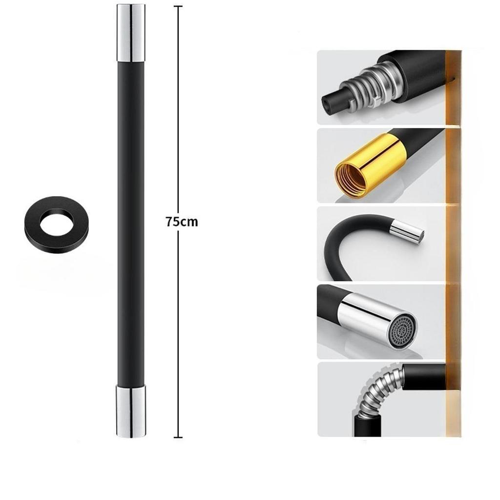 360 Degree Rotatable Faucet Extension Tube Splash Proof Foaming Hose Tap Attachment for Bathroom Basin and Kitchen