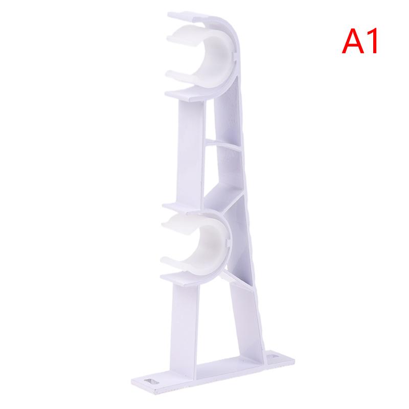 1Pc Double Curtain Rod Brackets Wall Curtain Rod Retainers Bracket Curtain Rod Hooks Aluminum Alloy Curtain Rod Window Hardware