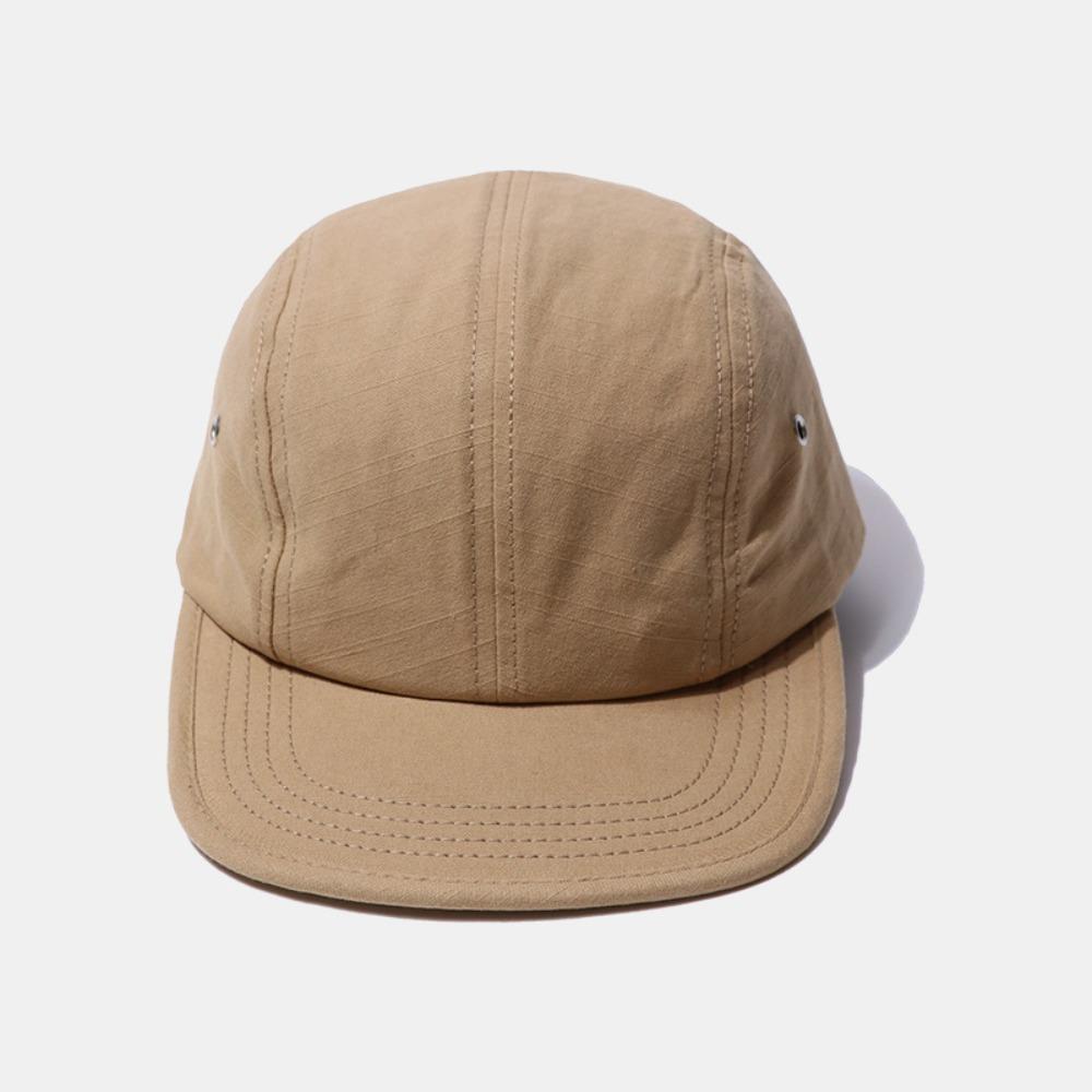 Baseball Cap Niche Camping Japanese Minimal Solid Color 4-Panel Drawstring For Men&Women All-Match Street Peaked Hat