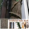 Cuttable Artificial Simulation Tree Bark Soft Rubber Plant Cover DIY Fake Plant Water Pipe Wall Garden Decoration Bark Branches