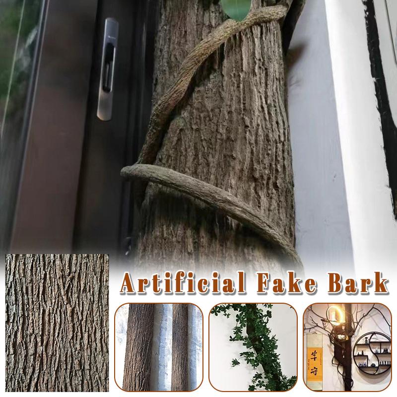 Cuttable Artificial Simulation Tree Bark Soft Rubber Plant Cover DIY Fake Plant Water Pipe Wall Garden Decoration Bark Branches
