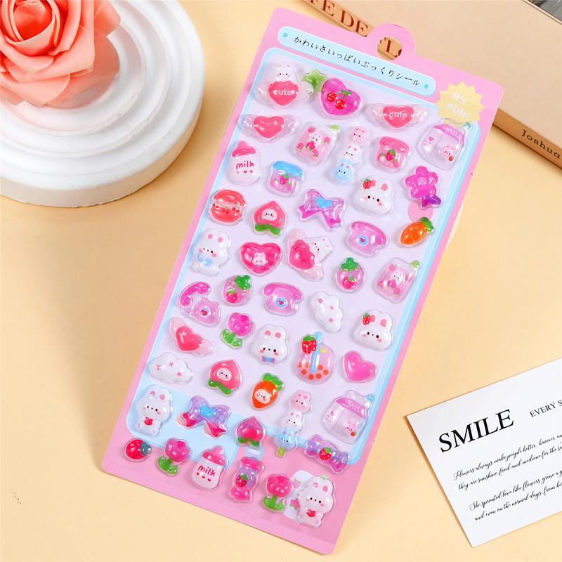 3D Cute Japanese Anime Floating Stickers, Fun & Hollow Embossed Decals for Kids