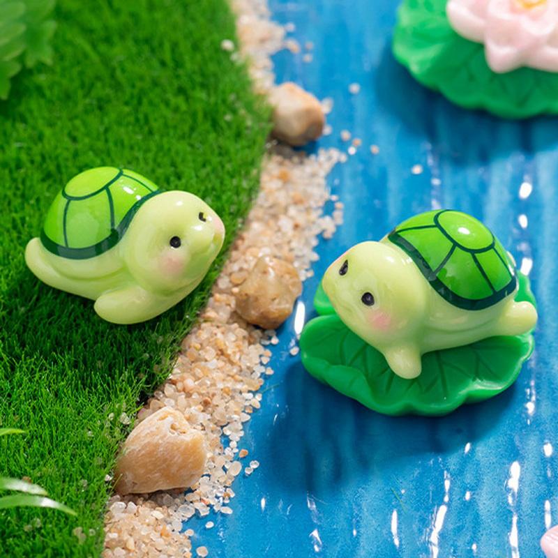 1Pcs Cartoon Cute Little Turtle Mini Doll Micro Landscape Ornament Dollhouse Home Garden Craft Decoration Diy Garden Accessories