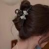 Translucent Acrylic Bow Claw Hair Clip - Stylish and Gentle Accessory for Women