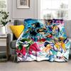 Anime Saint Seiya Glod Pattern Throws Blanket for Baby Hiking Picnic Bed Super Soft Cute Kawaii Flannel Blanket Birthday Gift