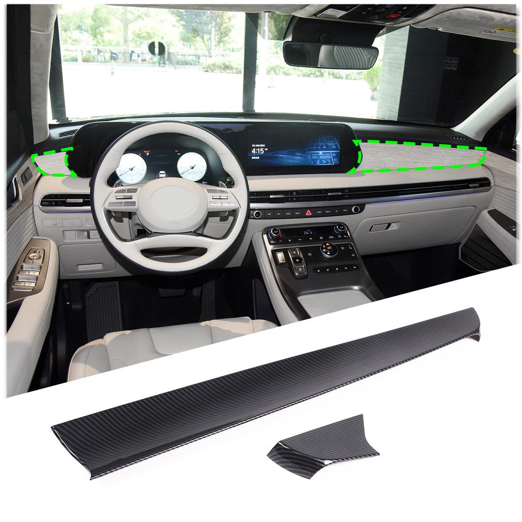 ABS Carbon fiber inner control dashboard Cover trims for Hyundai Palisade 20-24