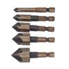 5 Stück Senkbohrer 1/4 Zoll 3/8 Zoll 1/2 Zoll 5/8 Zoll 3/4 Zoll 5 Nuten Senkbohrer mit 1/4 Zoll Sechskant