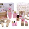 Wooden Pretend Play Makeup Toys Simulation Cosmetics Set Girls Play  Hairdressing Simulation Make Up Preschool Toys