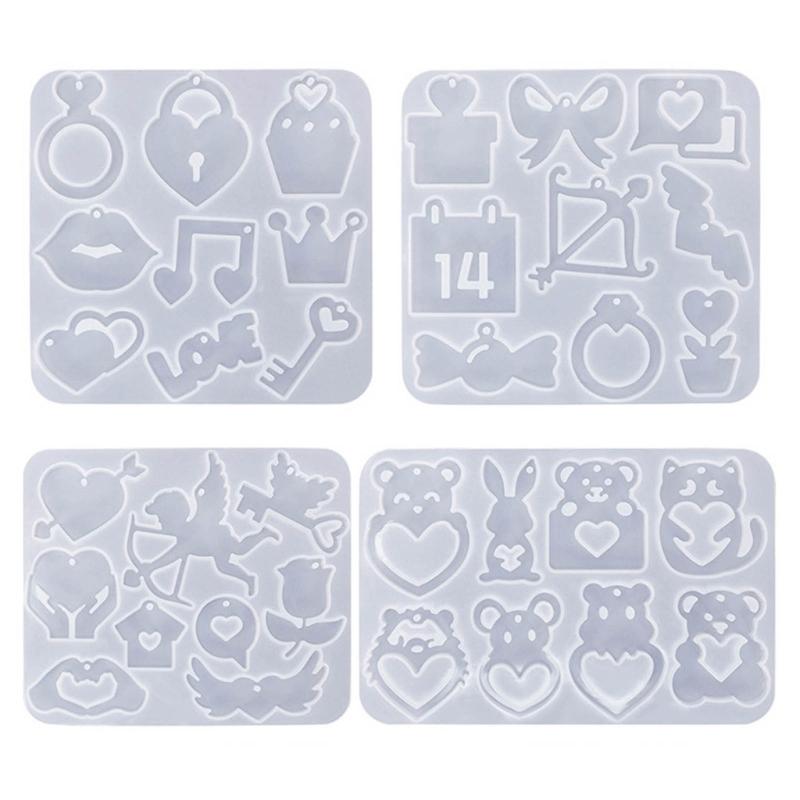 Versatile Resin Casting Mold DIY Earrings Pendant Mold Valentine's Day Epoxy Molds Perfect for Creating Jewelry Earrings