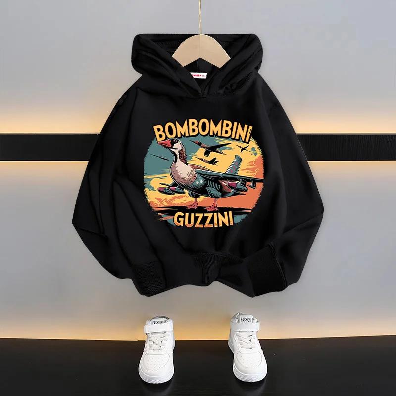Italiensk hjärnförruttnelse Barn Huvtröja Rolig Tecknad Grafik Tunn Sweatshirt Tung Tungtung Sahur Vardagskläder Långärmad Topp Pojkkläder