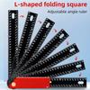 ABBP-300Mm Foldable Woodworking Right Angle Ruler Multi-Functional Angle Ruler For Woodworking Meaurement