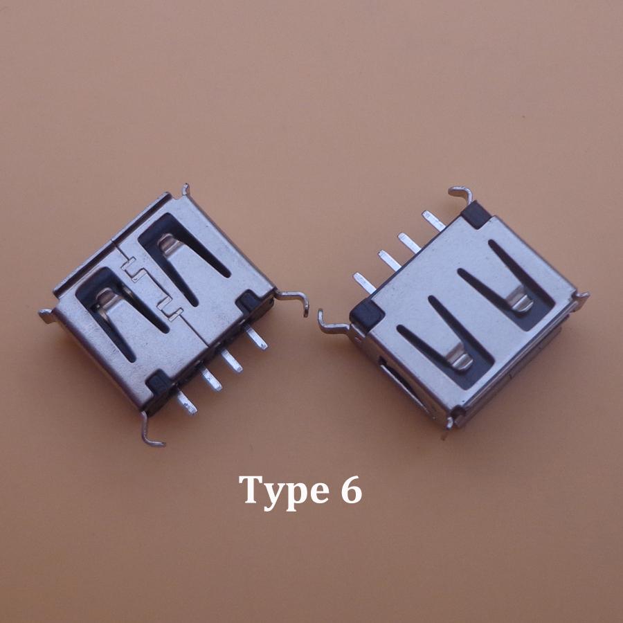 10PCS For Acer ASUS Lenovo Dell Notebook Maintenance Accessories USB 2.0 /3.0 Female Jack Right Angle Connector