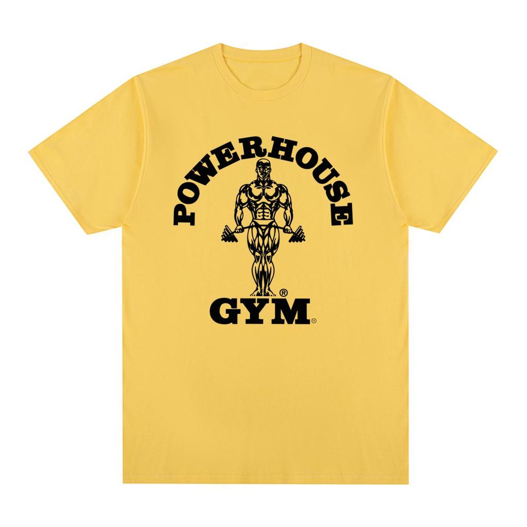 Powerhouse Gym Vintage T-Shirt Harajuku Geek Lustig Baumwolle Herren T-Shirt Neues T-Shirt T-Shirt Damen Tops