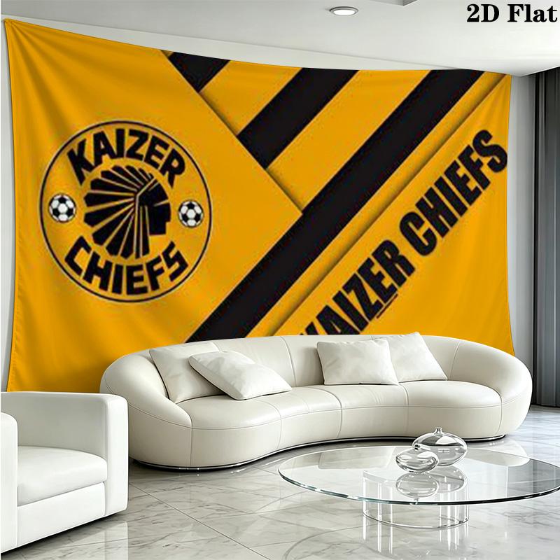 Kaizer Chiefs Wall Tapestry Aesthetic Wall Hanging Printed Fabric Blanket Decorative Tapestries for Bedroom Living Room Home Decor