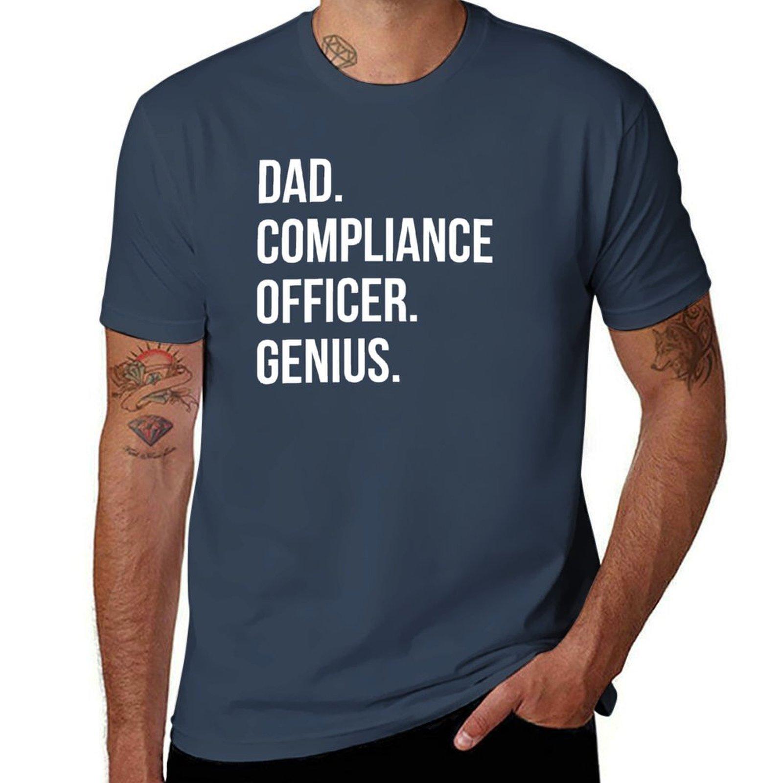 Dad Compliance Officer Tshirt Uv Protection Outdoor Tee Shirt S