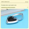 Mini Heart-Shaped Folding Mirror and Comb with Air Cushion Massage