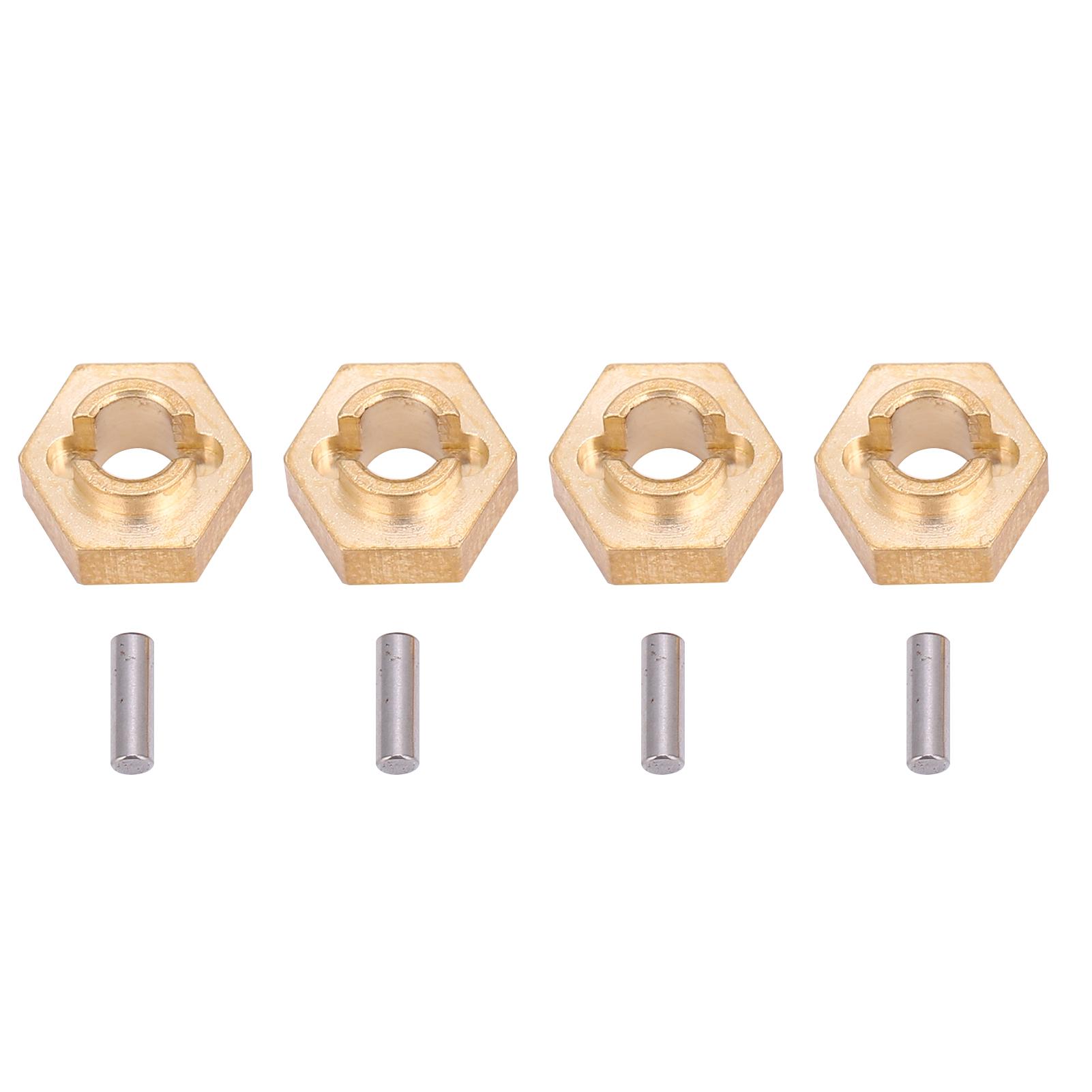 

4Pcs 3MM Brass Wheel Hex Adapter Upgrage Parts for Axial SCX24 90081 1/24 RC Car