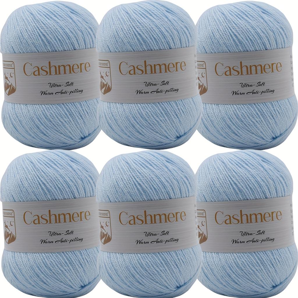 6pcs Cashmere Yarn Set, Ultra-Soft Polyester Blend, 300g/10.58oz Total, for DIY Crochet & Knitting, Warm Hand-Woven Crafts