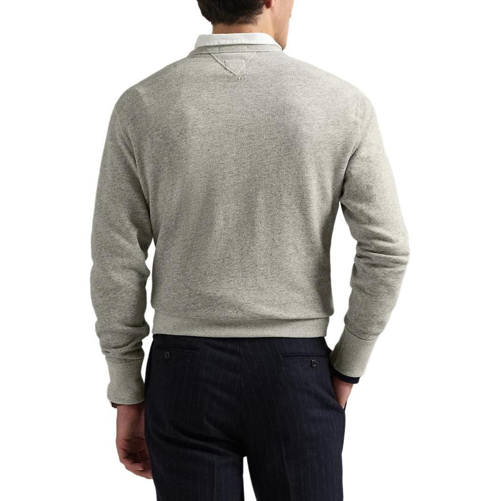 Polo Ralph Lauren X MLB New York Yankees Letter Print Crewneck Long Sleeve Sweatshirt Men sweatshirt Light-Heather-Gray MNPOKNI16823879-020