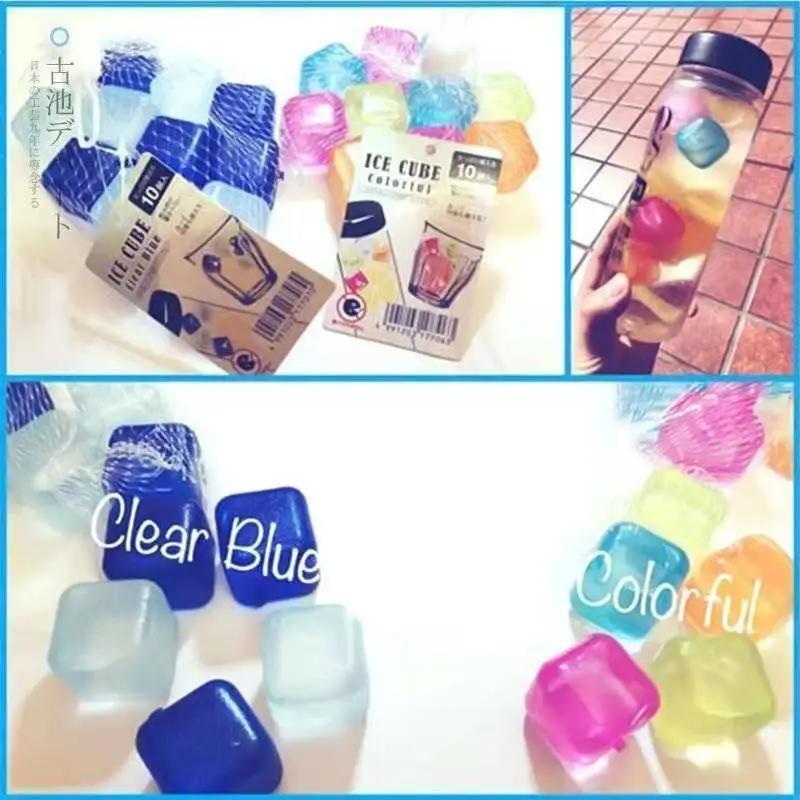 Japanese Creative Ice Cubes Edible Grade Non Melting Recyclable 10 Pcs Ice Cubes Frozen Beverage