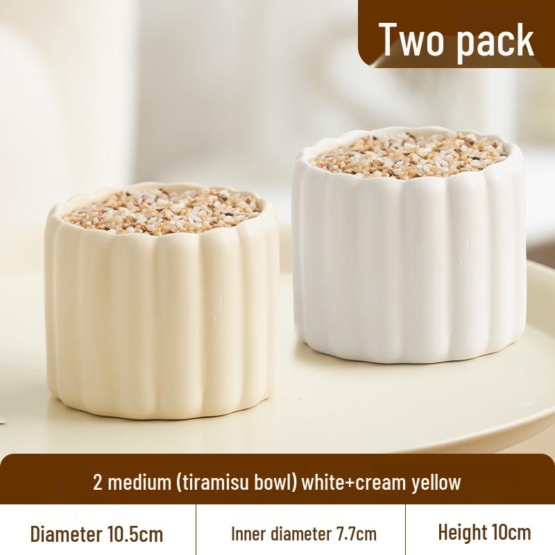 Nordic Style Cream Ceramic Succulent Pot for Phalaenopsis and Green Plants