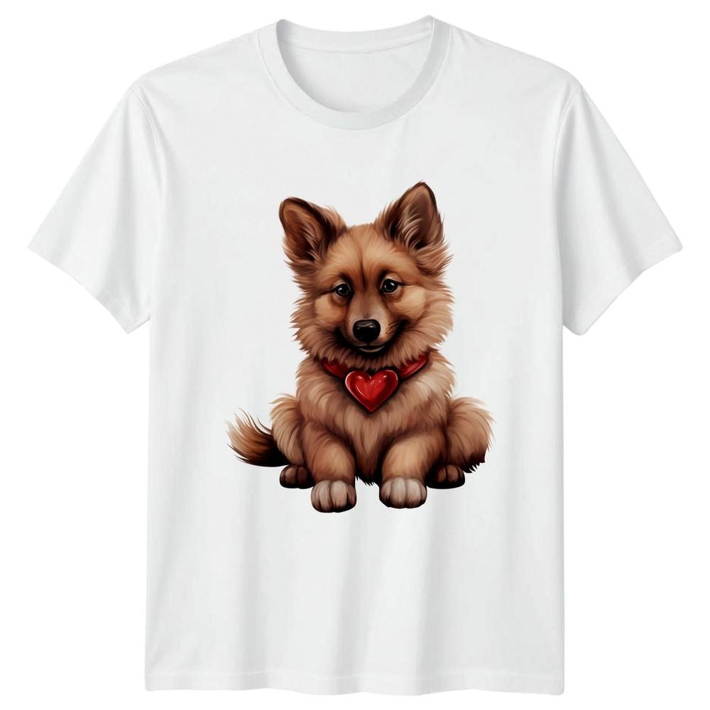Cute Dog Love Heart Animals Unisexs TShirt Unisexs Tee Graphic Unisex Top S