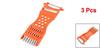 Uxcell Slicer Peeler Vegetable Fruit Grater Vegetable Orange Red 3pcs