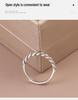 925 Sterling Silver Adjustable Twisted Ring for Women - Minimalist Index Finger Band