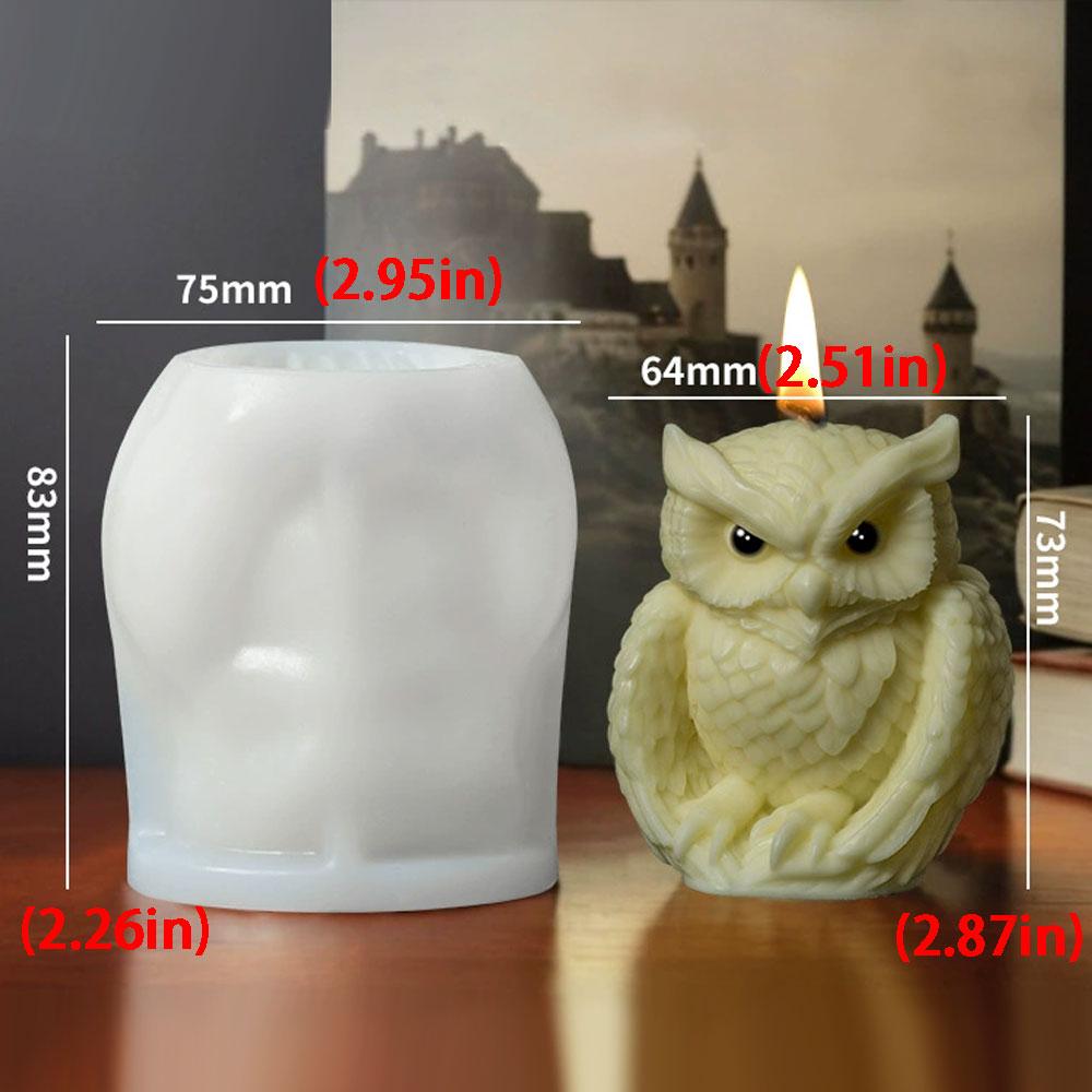 3D Eule Kerze Silikonform Wachskunst Herstellungswerkzeuge Haustiere Gips Harzformen Festival Partygeschenke Tiere Dekor DIY Geburtstag Bastelgeschenke