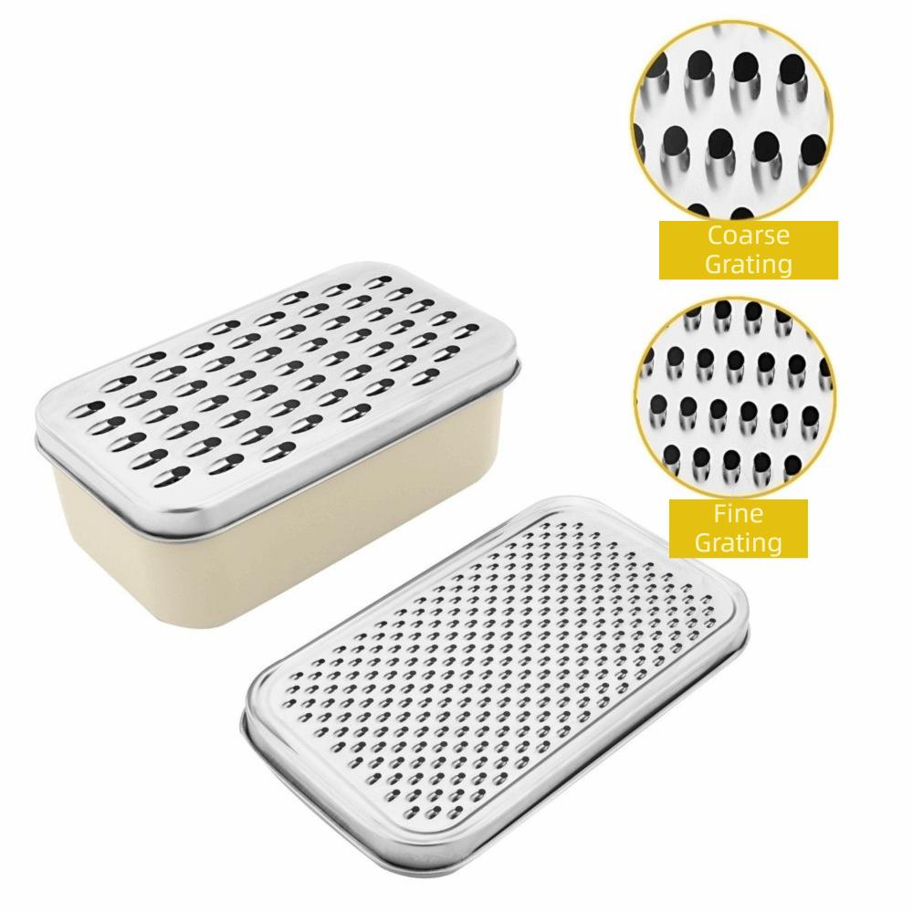 Stainless Steel 2 In 1 Fruit Vegetable Chopper Stable Anti-slip Vegetable Slicer with Container Rectangle Box Graters