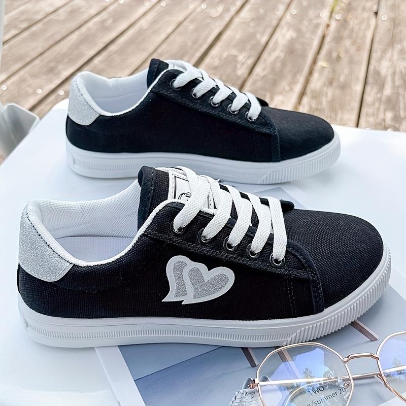 Women'S Casual Sneakers - Breathable Fabric Lace-Up Shoes with PVC Sole, White Low-Top Design, All-Season Comfort for Casual Attire