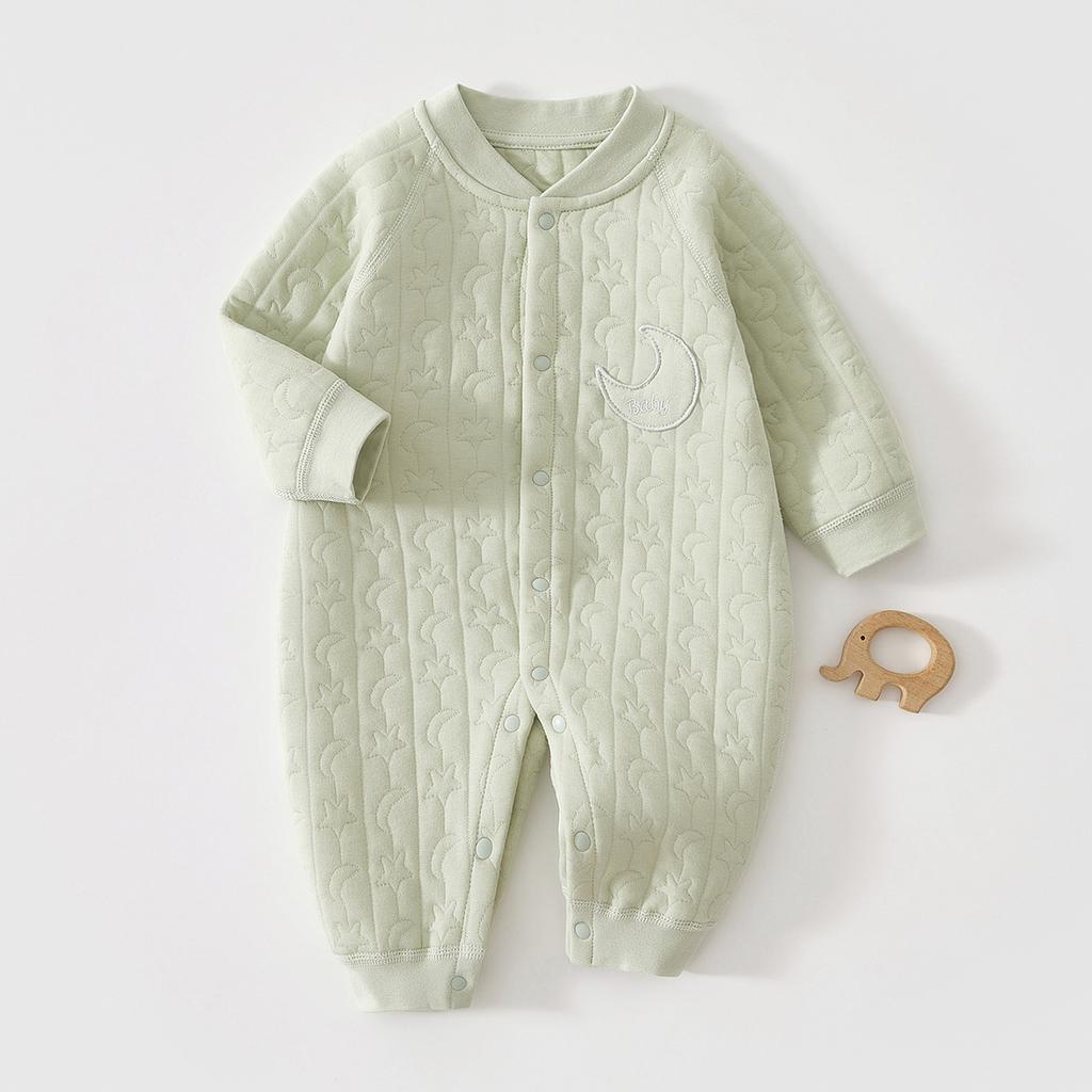 Baby Autumn Winter Romper Cotton Quilted Onesie Warm Newborn Infant Crawling Clothes Sleepwear