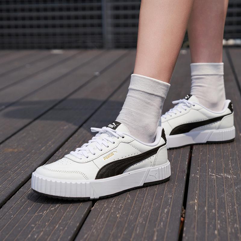 Puma Carina Comfortable Soft Durable Low-Top Sneakers Women Sneakers White 402637-02