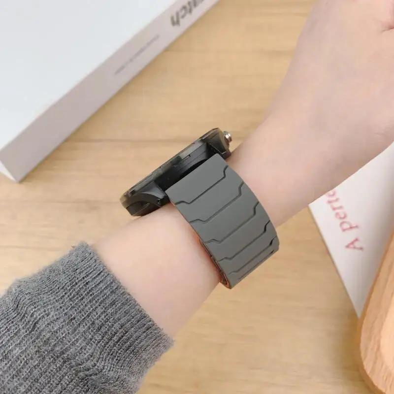 22mm Silicone Magnetic Loop For Amazfit Bip 6 5 5 Unity/GTR 2 3 4 Wristband For Amazfit Stratos/Balance/Cheetah Round/Pro Band