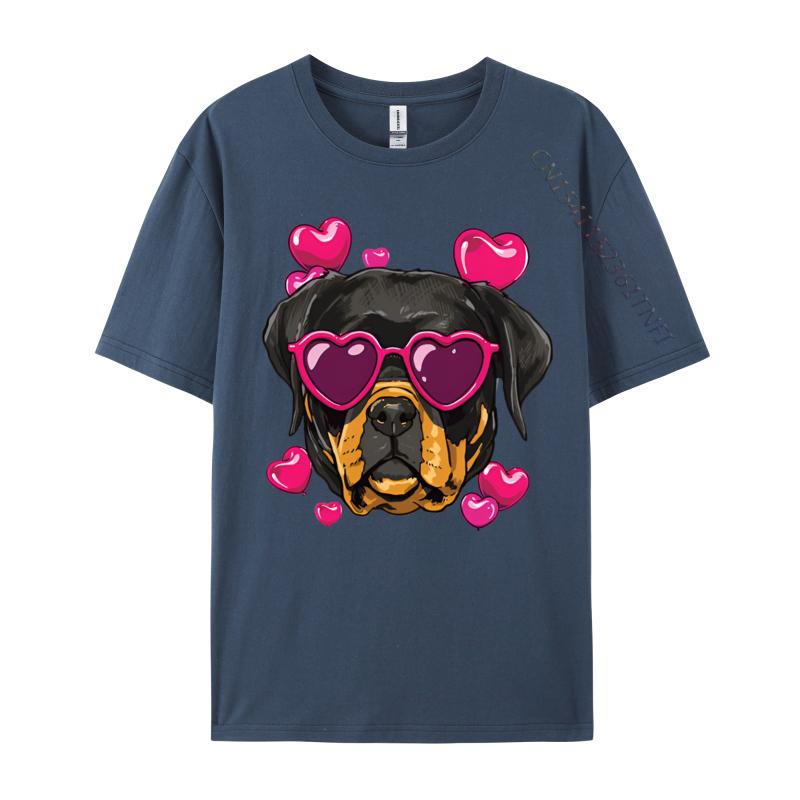 Valentines Day Rottweiler Heart Couple Tshirt Graphic Printed Tshirt Fun Print Romantic Tshirt Luxury Designer